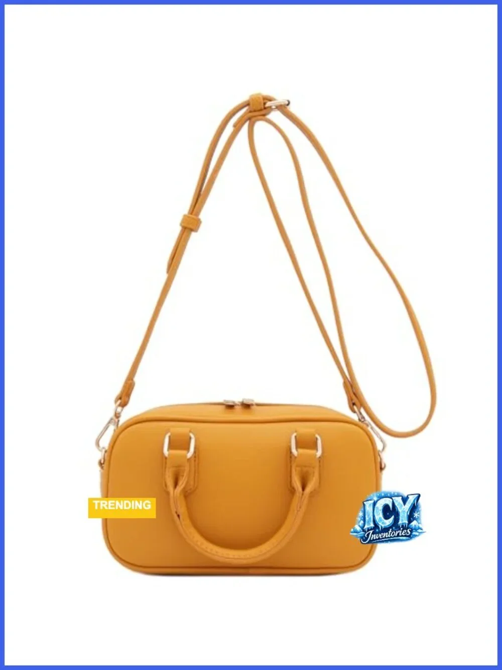 Mini PU Leather Satchel Purse Top Handle Crossbody Bag